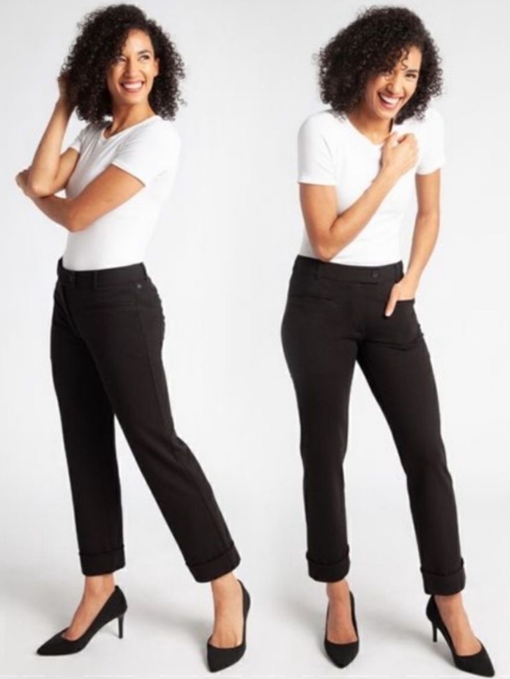 BetaBrand Black Cuffed Yoga Dress Pants XS Petite